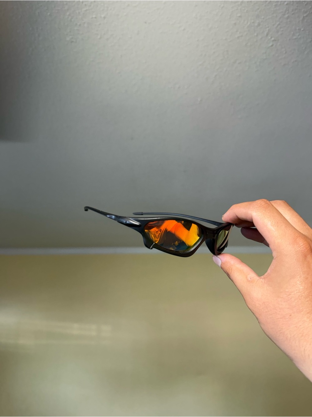 Sport Polarized Sunglass Frames with Orange Mirrored Lenses Oakleys